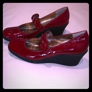 Hot Red Patent leather Michelle D’s Wedges